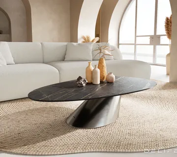 Klub stolić Edge 140x75cm, Materijal: Keramika Laminam Noir Desir - cover