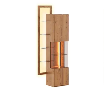Vitrina Collodi 73x195cm, Materijal: Masivno Drvo Hrast - cover