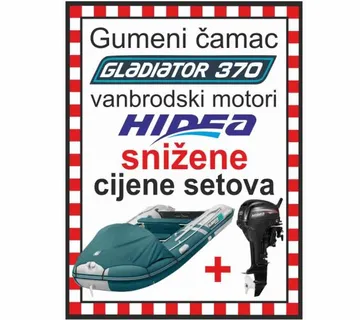 Set Gumenjak Gladiator 370 + Motori Hidea - Velika Mlaka, Velika Gorica