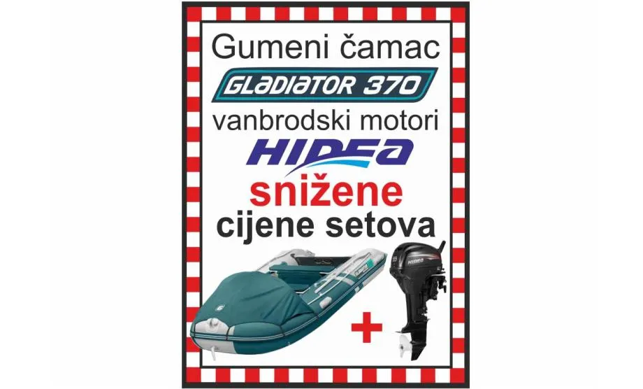 SET GUMENJAK GLADIATOR 370 + MOTORI HIDEA - cover