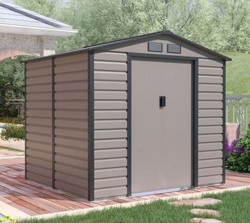 Vrtna metalna kućica 3,67 m² - 2,0 m x 1,8 m - SIVA - cover