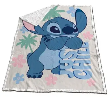 Disney Stitch Just Chill sherpa deka 130×170 - cover