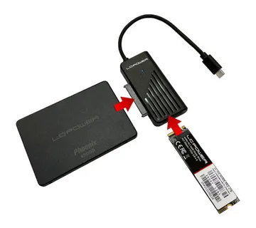 USB-C adapter za 2,5“ SATA HDD/SSD i m.2 NvME - cover