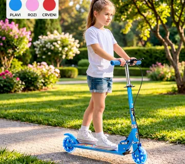 Romobil dječji sklopivi metalni LED kotači - cover