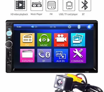 Auto Radio 2din USB MP3 Bluetooth AUX parking kamera - cover