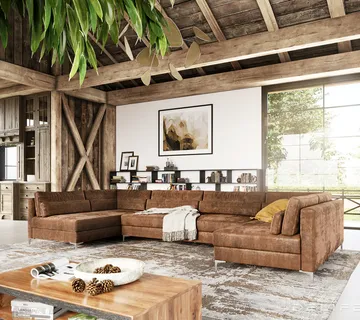 Kutna garnitura Elio 400x185cm, Materijal: Imitacija kože - cover