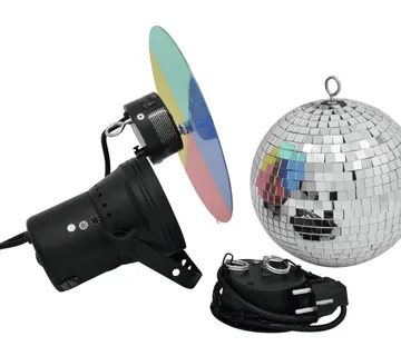 EUROLITE Mirror ball set 20cm with pinspot - cover