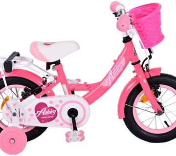 Volare Ashley dječji bicikl 12 inča roza/crveni s dvije ručne kočnice - cover