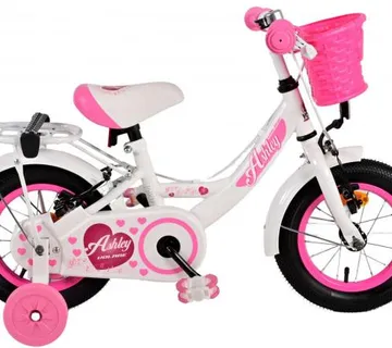 Volare Ashley dječji bicikl 12 inča bijeli s dvije ručne kočnice - cover