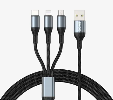 3-u-1 3A višenamjenski USB kabel za punjenje telefona Max BWOO - cover