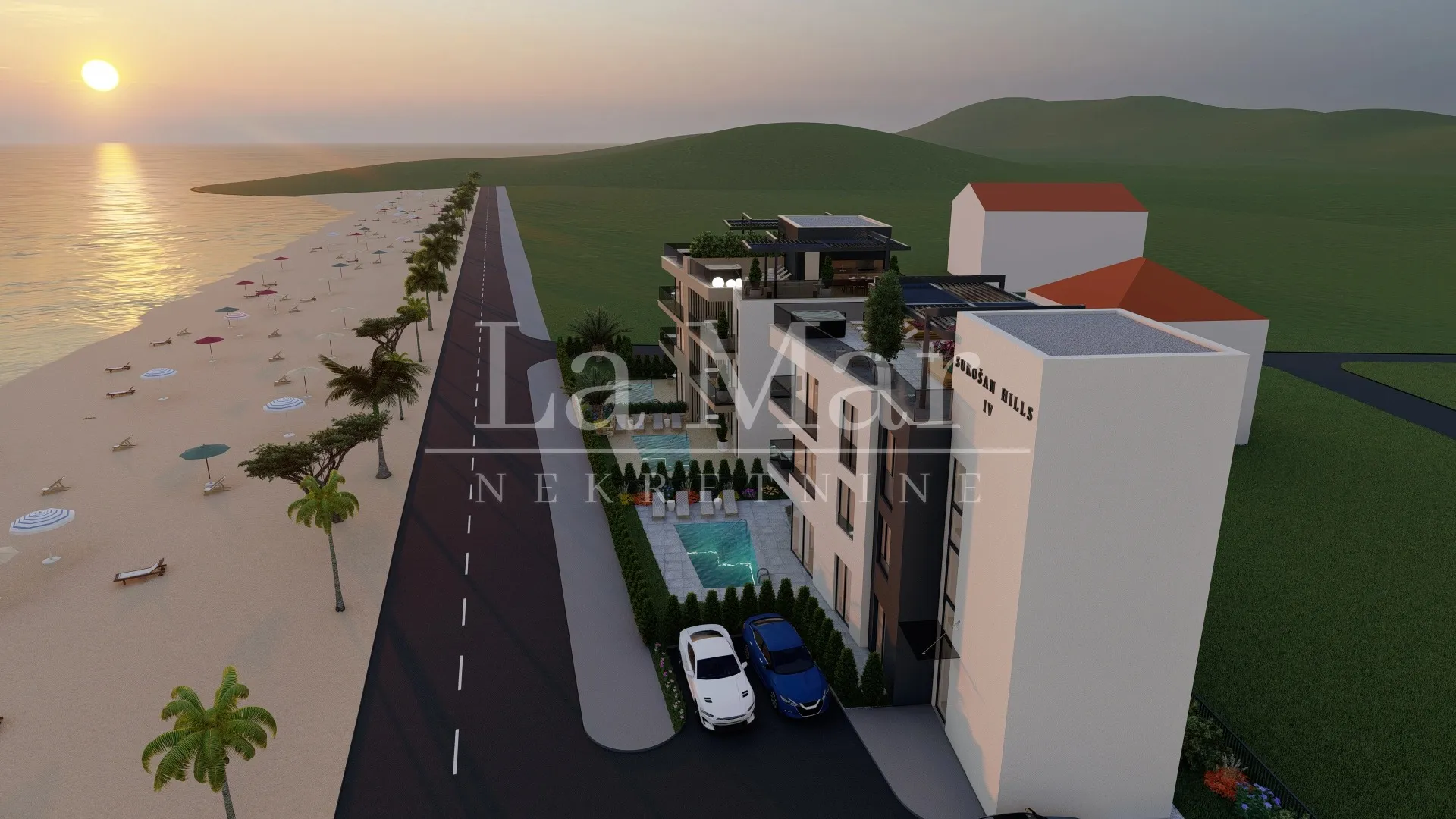 SUKOŠAN- Luksuzni stanovi prvi red do mora - 3S stan- 2.kat- 104,04 m2 - cover