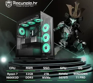 PPC Samurai Premium GamingPC R75070T (Ryzen 7 9800X3D, Liquid - cover