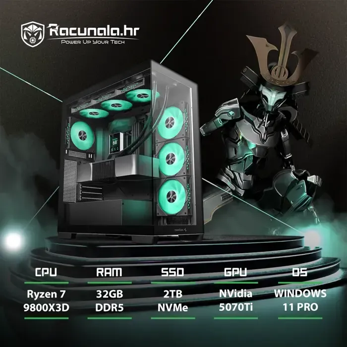 PPC Samurai Premium GamingPC R75070T (Ryzen 7 9800X3D, Liquid - cover