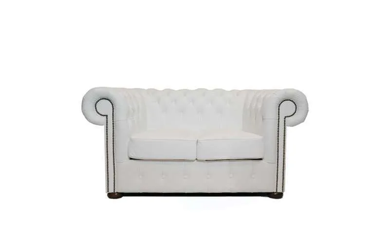 Chesterfield Dvosjed First Class Leather | 2-sjedišta | White - cover