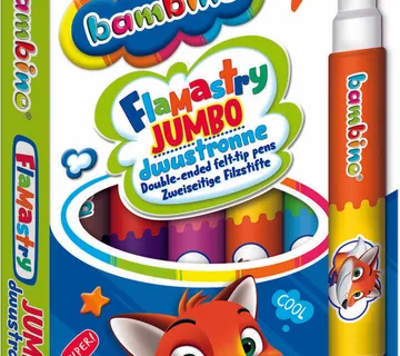 Bambino dvostrani jumbo markeri 12 boja - cover
