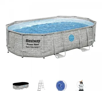 Montažni bazen 16 x 10 FT 488 x 305 x 107 cm Power Steel BESTWAY - cover