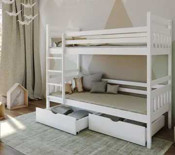 Drveni dječji krevet na kat od punog drva Adas – 160×80 - cover