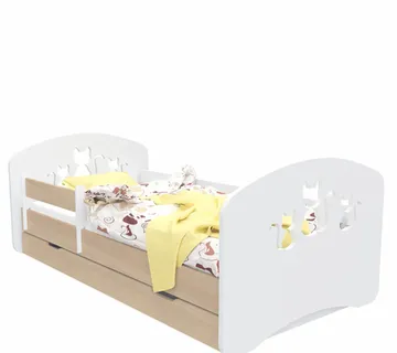 Drveni dječji krevet Design mačka s ladicom – 200*90 - cover