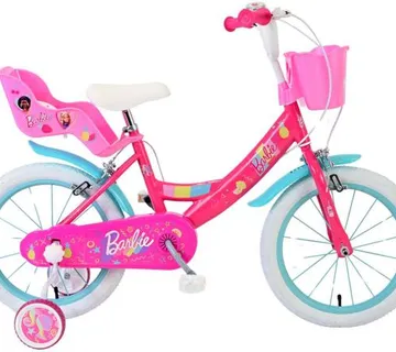 Dječji bicikl Barbie 16" s dvije ručne kočnice roza - cover
