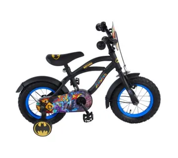 Dječji bicikl Batman 12" s pomoćnim kotačima crni - cover
