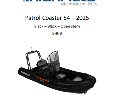 Highfield PATROL COASTER 540 Open 2025 - cover