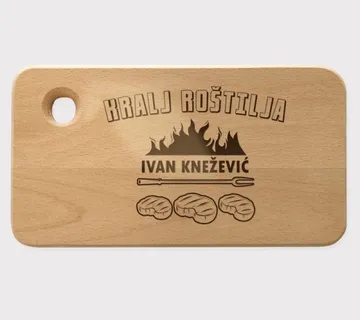 Daska za rezanje – personalizirana – Kralj roštilja - cover