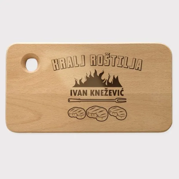 Daska za rezanje – personalizirana – Kralj roštilja - cover