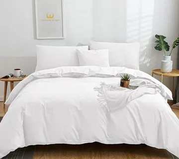 Pamučna bijela posteljina 4-dijela ( Veliki ili mali krevet ) - cover