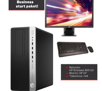 Business start paket HP EliteDesk 800 G3 TWR i7-6700/8GB/256GB SATA SSD/DVD/Windows 10 Pro + Monitor HP 24" + Tipkovnica i miš - cover