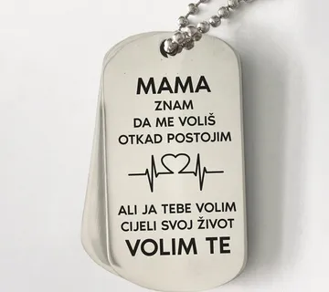 Vojna gravirana pločica – Mama, volim te - cover