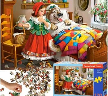 Castorland dječje puzzle 120kom - crvenkapica i vuk - cover