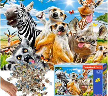 Castorland dječje puzzle 260kom - selfi afričkih životinja - cover