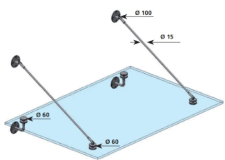 Nosači za staklene nadstrešnice ''TOP 1'' - cover