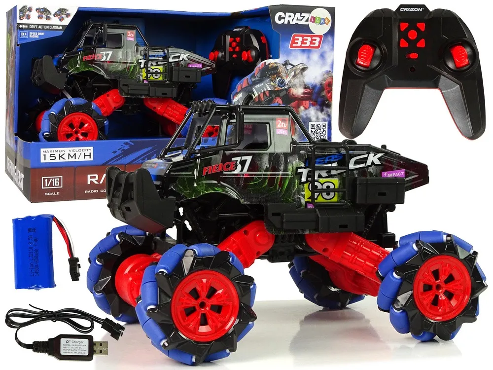 Remote Controlled 1:16 Blue 2.4G 360 Degree Terrain Drift Car - cover