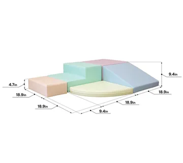 Soft Play 5 Foam Block Set - Light Pastel Corner Climber XL - cover