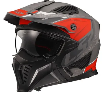 KACIGA LS2 OF606 DRIFTER DEVOR MAT SREBRNO-TITANIUM-CRVENA - cover