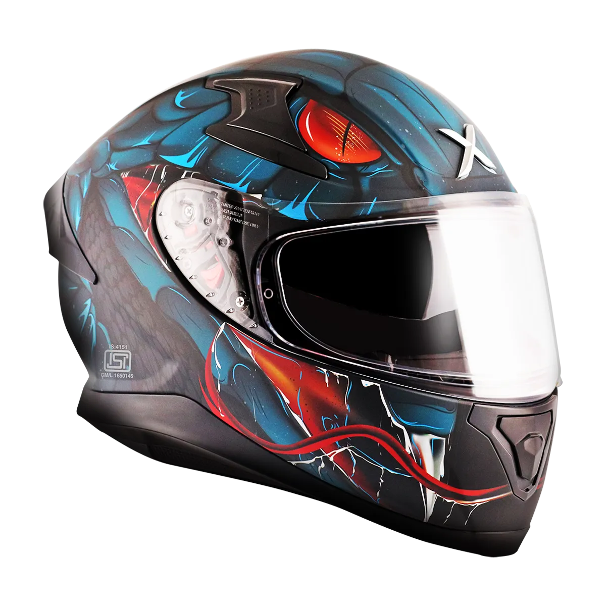 Kaciga AXOR APEX VENOMOUS mat crno/plava - cover