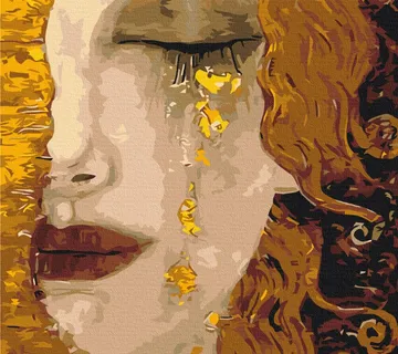 Zlatne suze Klimt Set za slikanje po brojevima 50 x 40 cm - cover