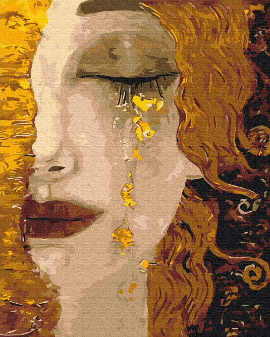 Zlatne suze Klimt Set za slikanje po brojevima 50 x 40 cm - cover