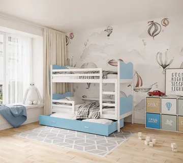 Dječji krevet na kat s motivom vlaka 160×80 - cover