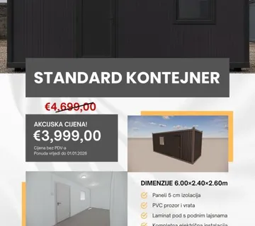 KONTEJNER 6x2,4m ANTRACIT - AKCIJA do 28.02.2026.g 091/324-9999 - cover