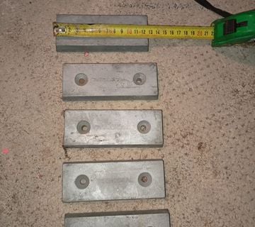 5 x Cink anoda za flapsove Tecnoseal, 130x50x18mm  - cover