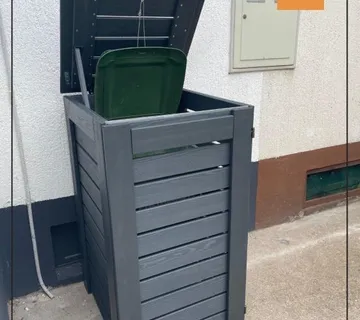 Drvena kutija za kantu za otpad-120/240L | Ručno rađena - cover