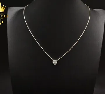 ZLATNI LANČIĆ S DIJAMANTNIM PRIVJESKOM 0.27CT 18K / R1, RATE! - cover