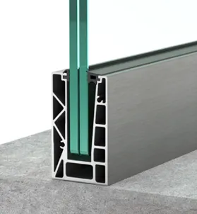 Kontinuirana aluminijska vodilica za staklene ograde BV 4500 ECO - cover