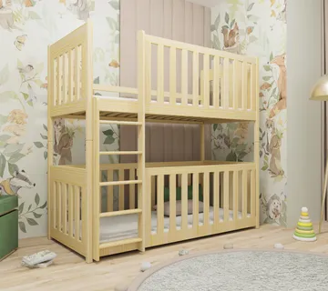 Drveni dječji krevet na kat Konrad 200×90 – puno drvo - cover