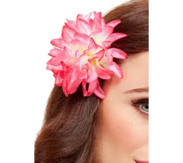 Havajska kopca za kosu roza - cover