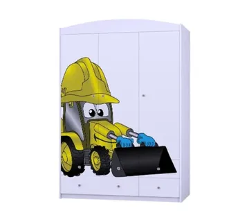 Dječji drveni ormar Happy bager - cover