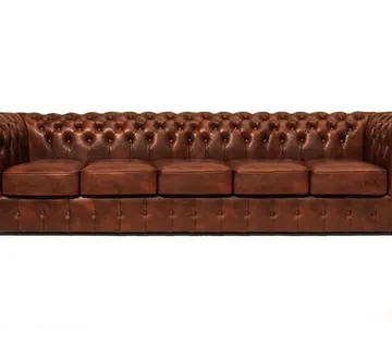 Chesterfield Garnitura Class Leather | 5-sjedišta | Cloudy Caramel - cover