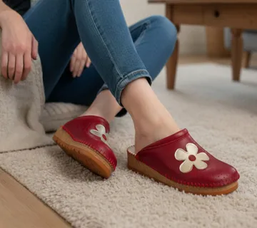 Medicinske klompe/papuče, prišivak zlatni cvijet - cover